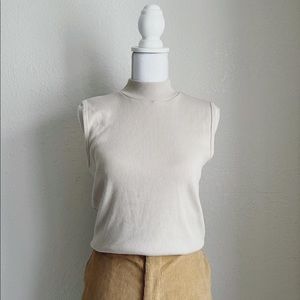 SOLD - Vintage ribbed mock neck tank - Tagged L